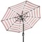 Best Choice Products 10ft Solar LED Lighted Striped Patio Umbrella w/ Crank, Tilt, Push Button, 6 Ribs